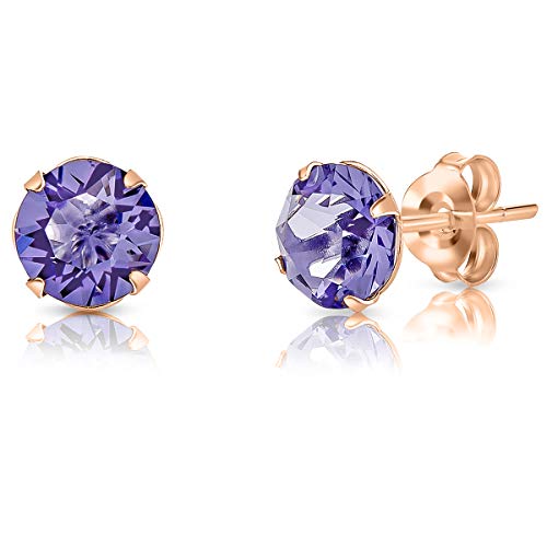 Dtpsilver Damen Ohrringe 925 Sterling Silber Ros Vergoldet