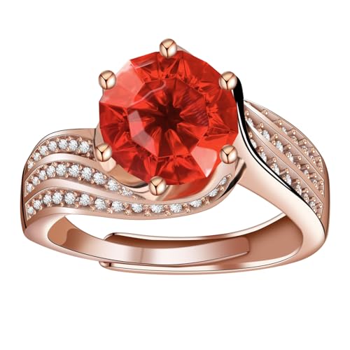 Aolcev Damen Verlobungsring 3 Karat Silber 925 Moissanit