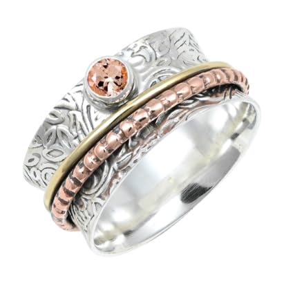 Morganit Im Labor Gez Chtet Edelstein Spinnerring Sterling