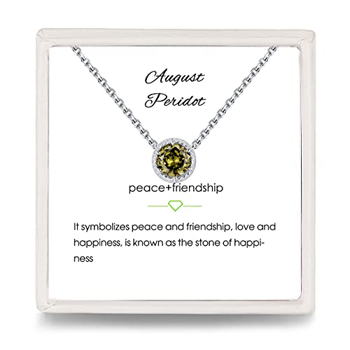 Presentski Peridot Kette Anh Nger 925 Sterling Silber