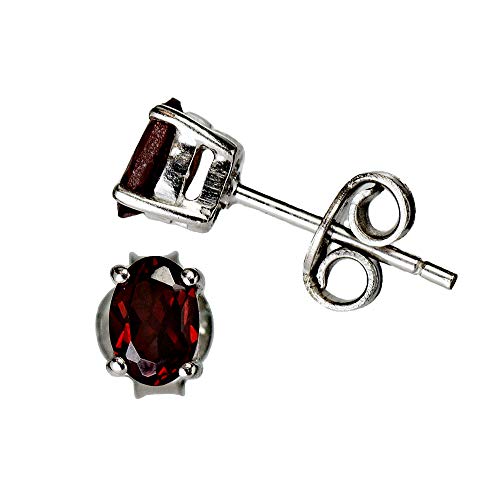 I Be Granat Edelstein Facettiert 4x6 Mm Ohrstecker