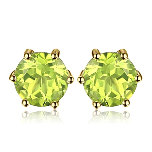 Jewelrypalace Rundschliff 1 1ct Echt Peridot Ohrstecker Silber