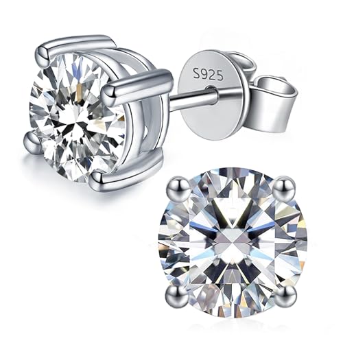 Lavumo Moissanit Ohrringe Silber 925 14k Gold Rhodiniert