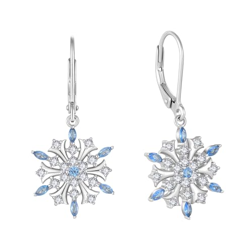 Fj Schneeflocke H Ngend Ohrringe Damen 925 Sterling