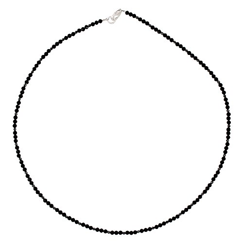 I Be Schwarzes Spinell Collier Kette Tiefschwarz 3