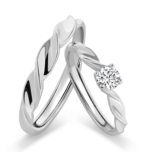 Meissa Verlobungsringe Paar Verstellbar F R Damen Sterling