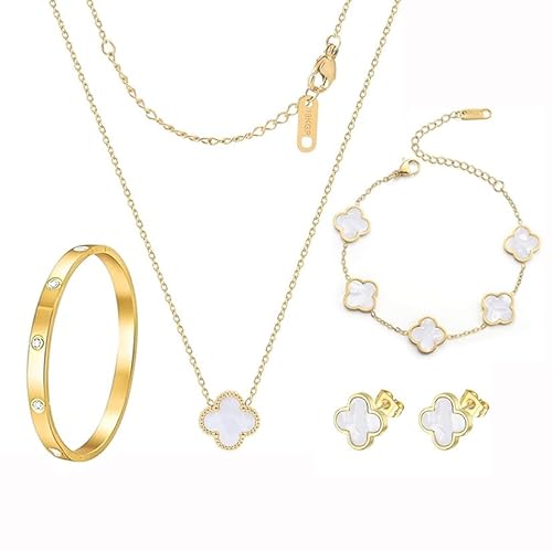 18k Vergoldet Vierbl Ttriges Kleeblatt Armband 18k Vergoldet