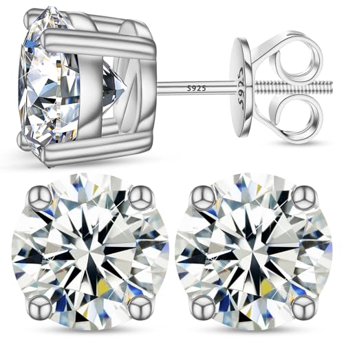 Moissanit Ohrstecker 0 2 8 Karat Diamantohrringe Schraubverschluss
