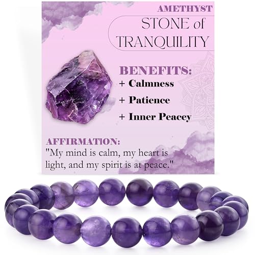 Bivei Amethyst Gelassenheit Perlenarmband F R Frauen 8mm