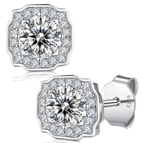 Damen Moissanit Ohrringe Mit 1ct Moissanit Diamant Laborgefertigt