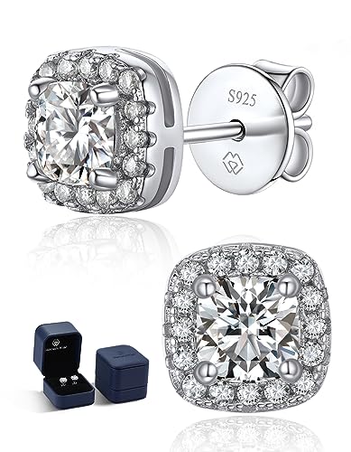 Momentwish Moissanite Halo Ohrringe 1 16 Karat Moissanit