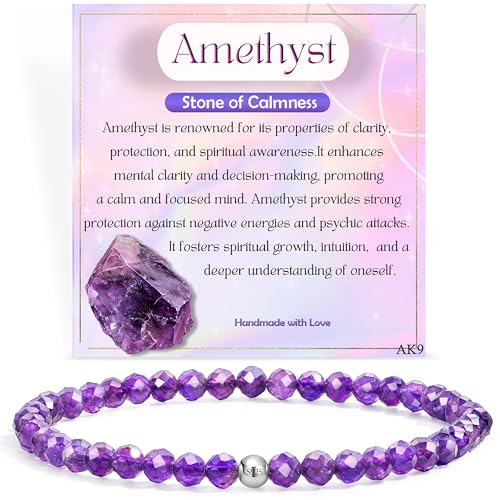 Farfume Amethyst Calmness Edelstein Perlen Armband F R