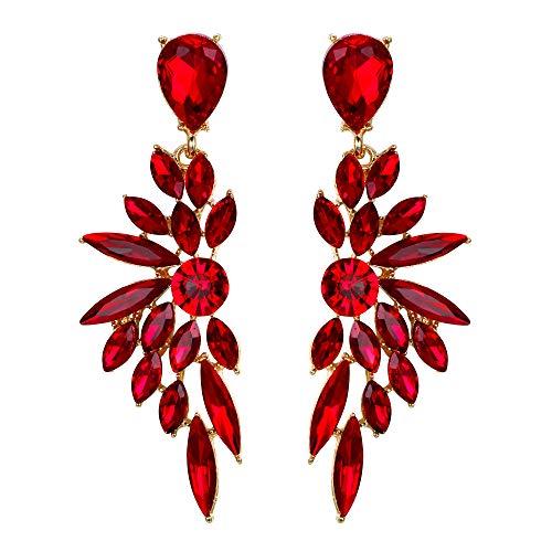 Clearine Ohrringe Hochzeit Braut Kristall Teardrop Marquise Cluster