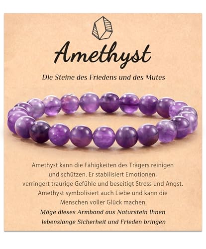 Powwa Amethyst Armband Stein Wellness Entspannung Dankesch N