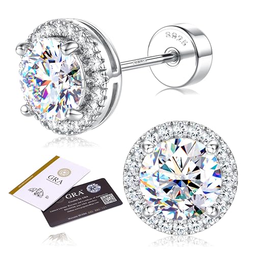 Adramata Moissanit Ohrringe Damen Herren 925 Sterling Silber