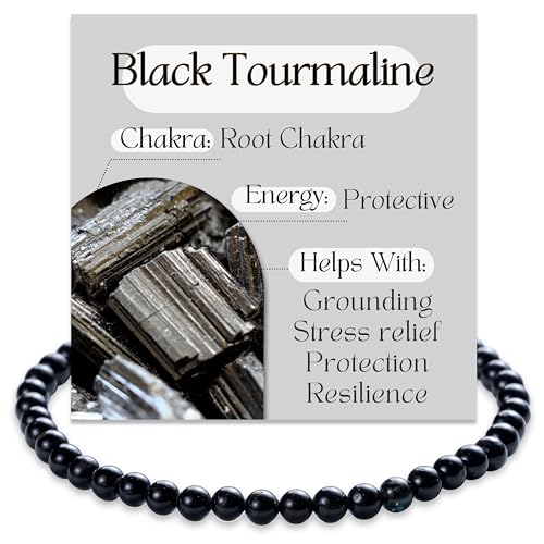 Bivei Schwarzer Turmalin Sch Tzend Kristall Armband F