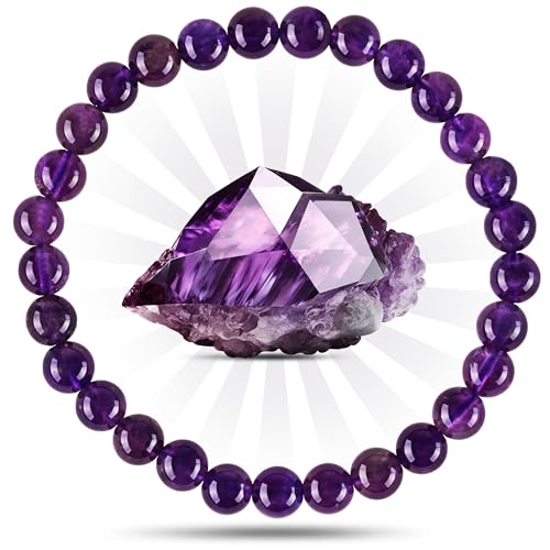 Puraja Edelstein Armband Aus Echtem Naturstein Amethyst 6mm