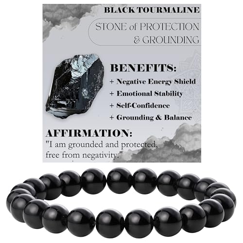Bivei Schwarzer Turmalin Schutz Und Erdung Perlenarmband F