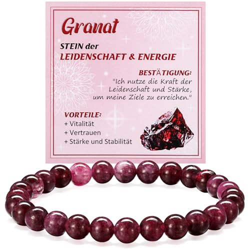 Jadive Edelstein Armband 6mm Perlenarmband F R Damen