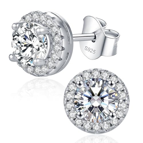 Lavumo Moissanite Ohrringe Silber 925 1 2 Karat